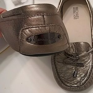 MK leather slip ons